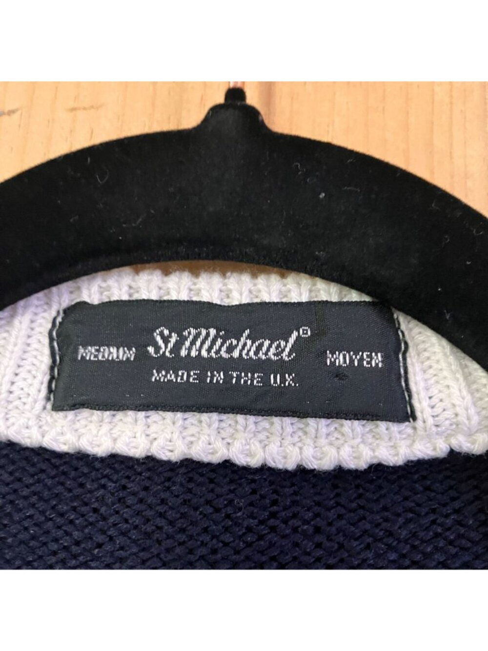 St Michael Womens Vintage 90s Fair Isle UK Made Sweater Size Medium White SP EXC - Picture 6 of 12
